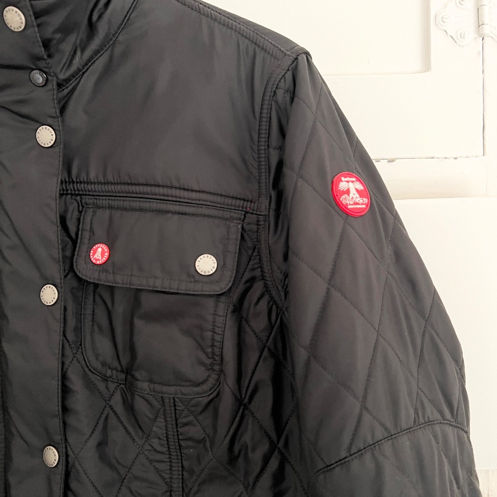 Barbour Women's South Shields Quilted Fleece Lined Jacket in Black Size 12 - Picture 5 of 6